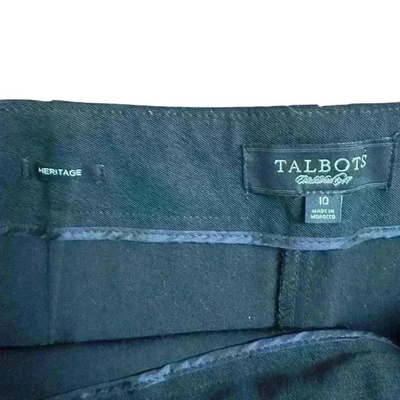 Talbots Heritage Black Straight Leg Pants Sz 10 - Picture 3 of 5
